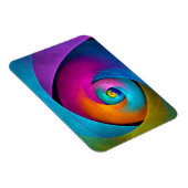 フローラモダン抽象芸術アートピンクブルーパターン#17 マグネット (右側)