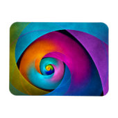 フローラモダン抽象芸術アートピンクブルーパターン#17 マグネット (横)