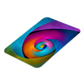 フローラモダン抽象芸術アートピンクブルーパターン#17 マグネット (左側)