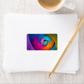 フローラモダン抽象芸術アートピンクブルーパターン#17 ラベル (インサイチュ)