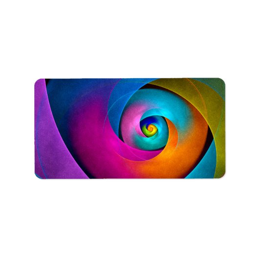 フローラモダン抽象芸術アートピンクブルーパターン#17 ラベル (正面)