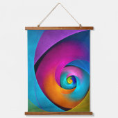 フローラモダン抽象芸術アートピンクブルーパターン#17 吊り下げ型タペストリー (正面)