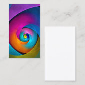 フローラモダン抽象芸術アートピンクブルーパターン#17 名刺 (正面/裏面)