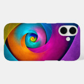 フローラモダン抽象芸術アートピンクブルーパターン#17 Case-Mate iPhoneケース (裏面 (横))