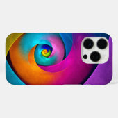 フローラモダン抽象芸術アートピンクブルーパターン#17 Case-Mate iPhoneケース (裏面 (横))