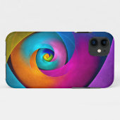 フローラモダン抽象芸術アートピンクブルーパターン#17 Case-Mate iPhoneケース (裏面(横))