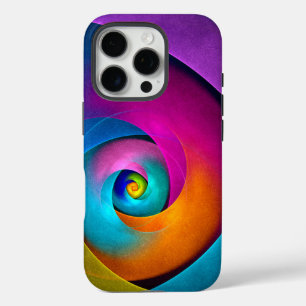 フローラモダン抽象芸術アートピンクブルーパターン#17 iPhone 16 PROケース