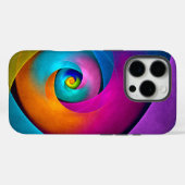 フローラモダン抽象芸術アートピンクブルーパターン#17 Case-Mate iPhoneケース (裏面 (横))