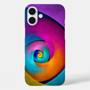 フローラモダン抽象芸術アートピンクブルーパターン#17 iPhone 16 PLUSケース