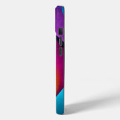 フローラモダン抽象芸術アートピンクブルーパターン#17 Case-Mate iPhoneケース (裏面 / 左)