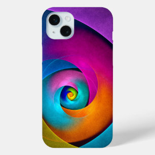 フローラモダン抽象芸術アートピンクブルーパターン#17 iPhone 15 MINIケース
