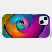 フローラモダン抽象芸術アートピンクブルーパターン#17 Case-Mate iPhoneケース (裏面 (横))