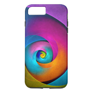 フローラモダン抽象芸術アートピンクブルーパターン#17 iPhone 8 PLUS/7 PLUSケース