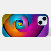 フローラモダン抽象芸術アートピンクブルーパターン#17 Case-Mate iPhoneケース (裏面 (横))