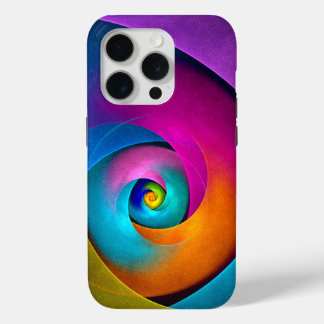 フローラモダン抽象芸術アートピンクブルーパターン#17 iPhone 15 PROケース