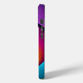 フローラモダン抽象芸術アートピンクブルーパターン#17 Case-Mate iPhoneケース (裏面 / 左)