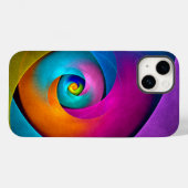 フローラモダン抽象芸術アートピンクブルーパターン#17 Case-Mate iPhoneケース (裏面 (横))