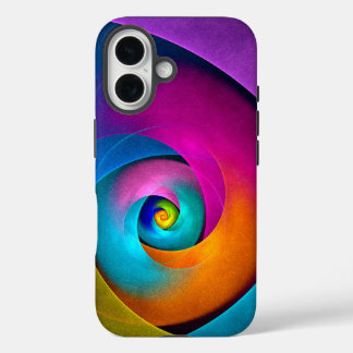 フローラモダン抽象芸術アートピンクブルーパターン#17 iPhone 16ケース