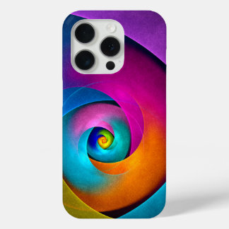 フローラモダン抽象芸術アートピンクブルーパターン#17 iPhone 15 PROケース