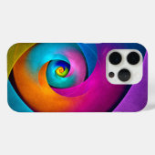 フローラモダン抽象芸術アートピンクブルーパターン#17 Case-Mate iPhoneケース (裏面 (横))