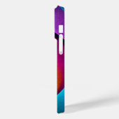 フローラモダン抽象芸術アートピンクブルーパターン#17 Case-Mate iPhoneケース (裏面 / 左)