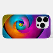 フローラモダン抽象芸術アートピンクブルーパターン#17 Case-Mate iPhoneケース (裏面 (横))