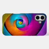 フローラモダン抽象芸術アートピンクブルーパターン#17 Case-Mate iPhoneケース (裏面 (横))