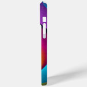 フローラモダン抽象芸術アートピンクブルーパターン#17 Case-Mate iPhoneケース (裏面 / 左)