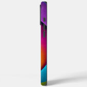 フローラモダン抽象芸術アートピンクブルーパターン#17 Case-Mate iPhoneケース (裏面 / 左)
