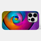 フローラモダン抽象芸術アートピンクブルーパターン#17 Case-Mate iPhoneケース (裏面 (横))