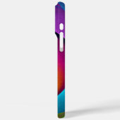 フローラモダン抽象芸術アートピンクブルーパターン#17 Case-Mate iPhoneケース (裏面 / 左)