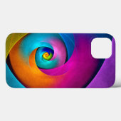 フローラモダン抽象芸術アートピンクブルーパターン#17 Case-Mate iPhoneケース (裏面 (横))