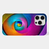フローラモダン抽象芸術アートピンクブルーパターン#17 iPhoneケース (裏面横)