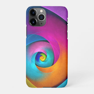 フローラモダン抽象芸術アートピンクブルーパターン#17 iPhone 11Proケース