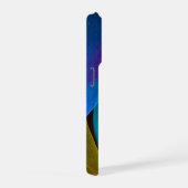フローラモダン抽象芸術アートピンクブルーパターン#17 iPhoneケース (右側面)