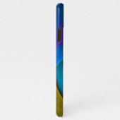 フローラモダン抽象芸術アートピンクブルーパターン#17 iPhoneケース (右側)