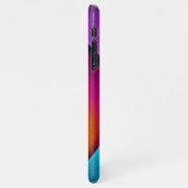 フローラモダン抽象芸術アートピンクブルーパターン#17 iPhoneケース (左側)