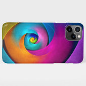 フローラモダン抽象芸術アートピンクブルーパターン#17 iPhoneケース (裏面横)