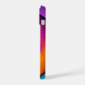 フローラモダン抽象芸術アートピンクブルーパターン#17 iPhone 15ケース (左側面)