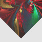 フローラモダン抽象芸術アートレッドグリーンパターン#11 薄葉紙 (詳細)