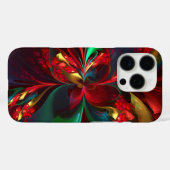 フローラモダン抽象芸術アートレッドグリーンパターン#11 Case-Mate iPhoneケース (裏面 (横))