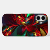 フローラモダン抽象芸術アートレッドグリーンパターン#11 Case-Mate iPhoneケース (裏面 (横))