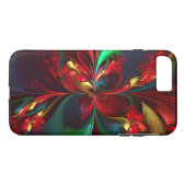 フローラモダン抽象芸術アートレッドグリーンパターン#11 Case-Mate iPhoneケース (裏面(横))