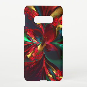 フローラモダン抽象芸術アートレッドグリーンパターン#11 SAMSUNG GALAXY S10Eケース