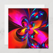 フローラモダン抽象芸術アートレッドブルーパターン#07 (正面/裏面)