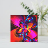 フローラモダン抽象芸術アートレッドブルーパターン#07 (スタンド正面)