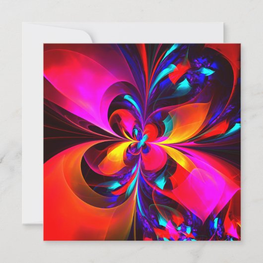 フローラモダン抽象芸術アートレッドブルーパターン#07 (正面)