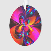 フローラモダン抽象芸術アートレッドブルーパターン#07 オーナメント (正面)