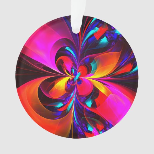 フローラモダン抽象芸術アートレッドブルーパターン#07 オーナメント (正面)