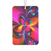 フローラモダン抽象芸術アートレッドブルーパターン#07 カーエアーフレッシュナー (裏面)